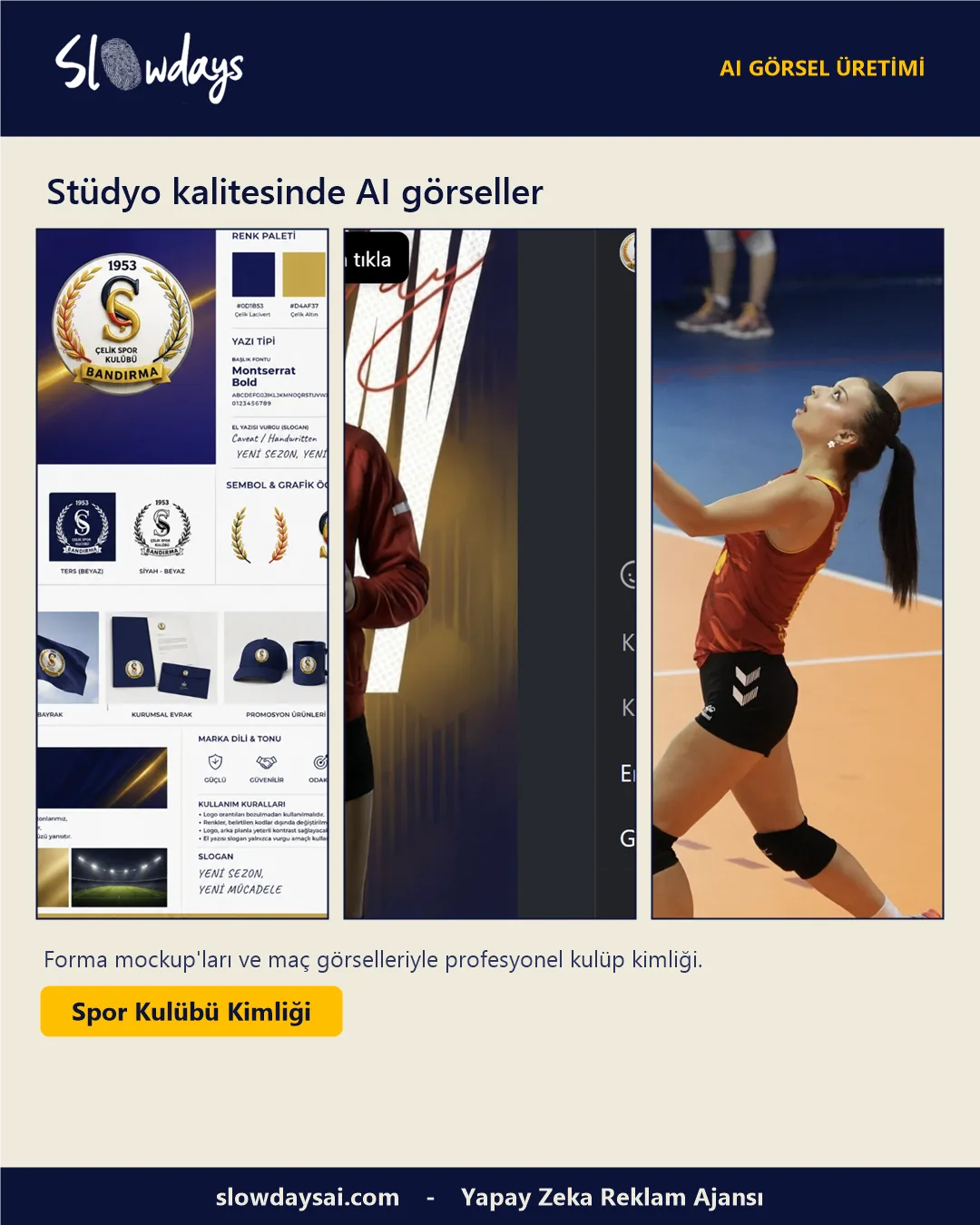 Spor Kulübü Kimliği — AI ile üretilmiş ürün görselleri örneği