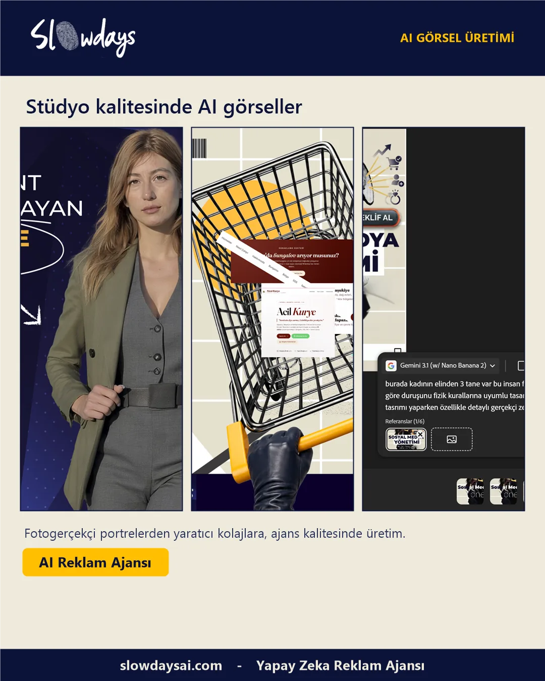 AI Reklam Ajansı — AI ile üretilmiş ürün görselleri örneği